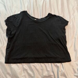 Free People Black Crop Top